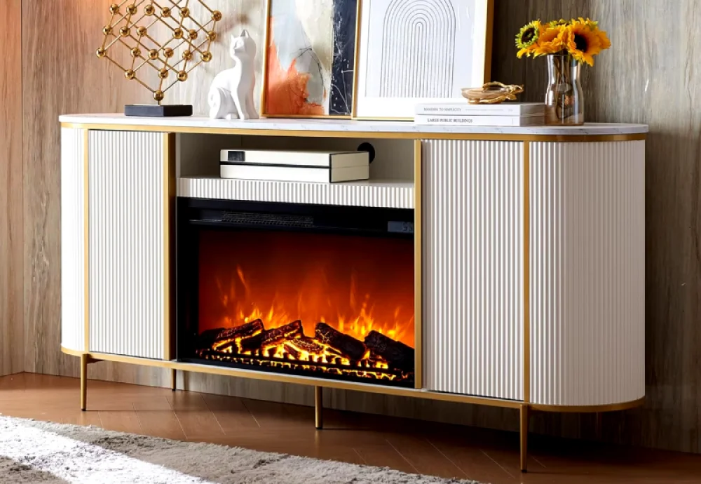 electric fireplace heater tv stand